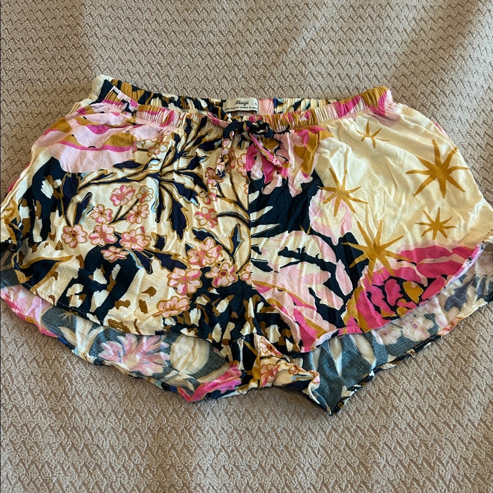 Maaji Beach Swim Cover Up Shorts Floral Medium